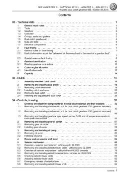 VW Jetta AV 2010-2014 6 speed dual clutch gearbox 02E repair workshop manual pdf