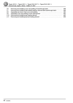 VW Tiguan AD AX (16>) general body repairs interior repair workshop manual pdf