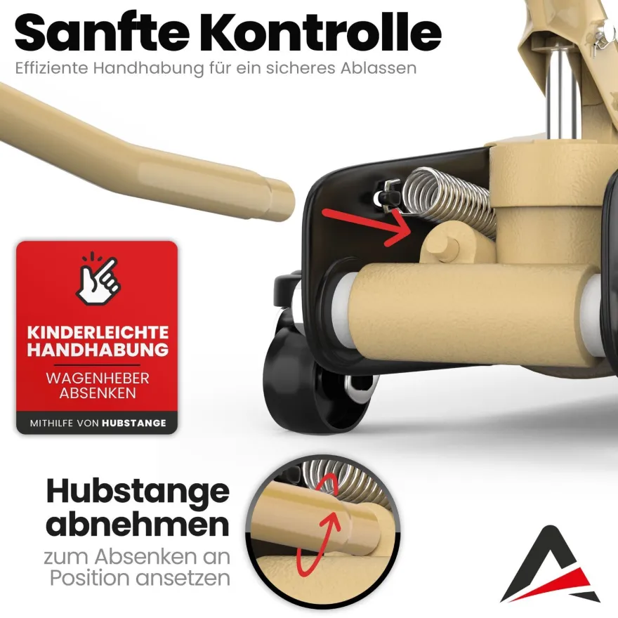 Wagenheber 2.5T hydraulisch Rangierwagenheber Autoheber Rangierheber Beige