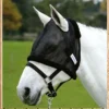 Waldhausen Fliegenmaske, Fliegenmütze, Fliegenhaube ohne Ohren, schwarz, Pony