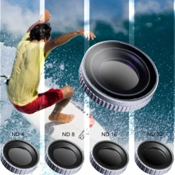 Walimex pro Filter Set für DJI OSMO Action MC ND4 ND8 ND16 ND32 CPL Polfilter