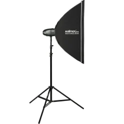 Walimex pro Newcomer 100 II Studioblitz Set Softbox Lampenstativ LED Studiolicht