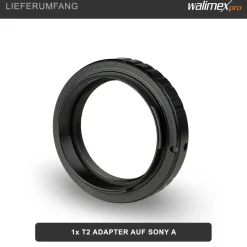 Walimex pro T2 Adapter auf Sony A 60x60x15mm Adapterring Anschlussring Foto