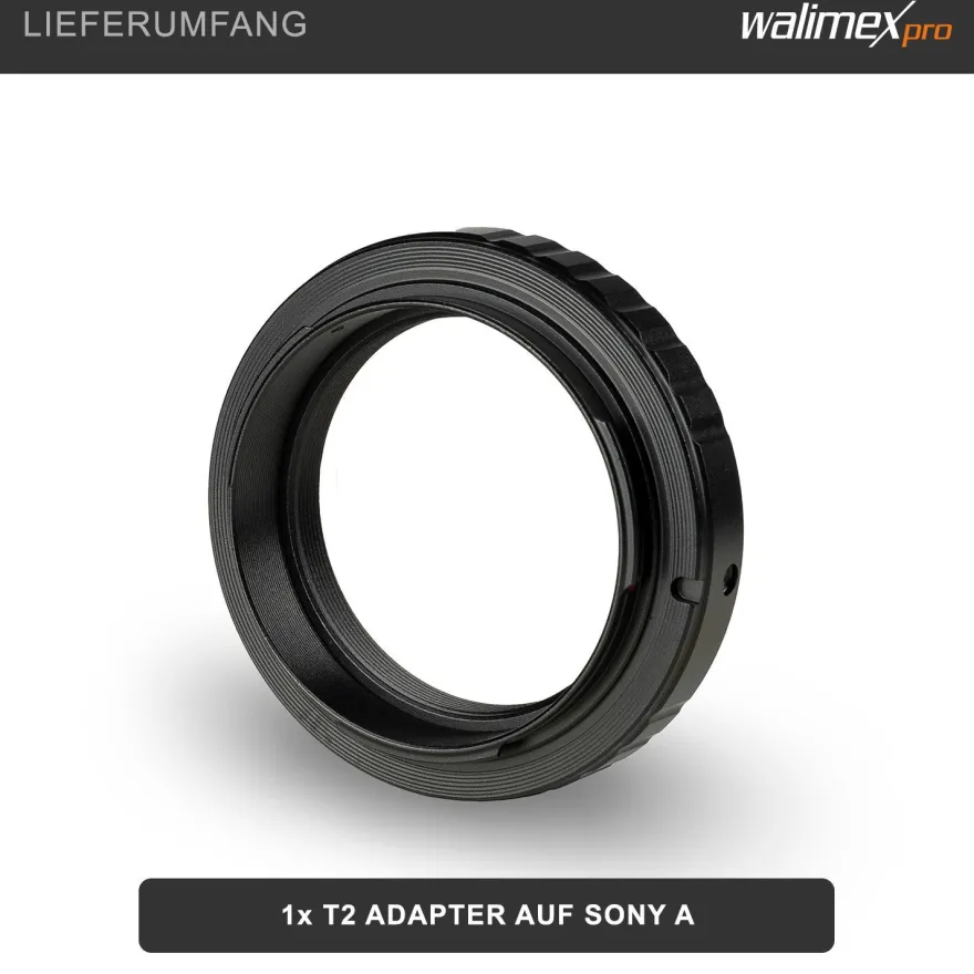 Walimex pro T2 Adapter auf Sony A 60x60x15mm Adapterring Anschlussring Foto