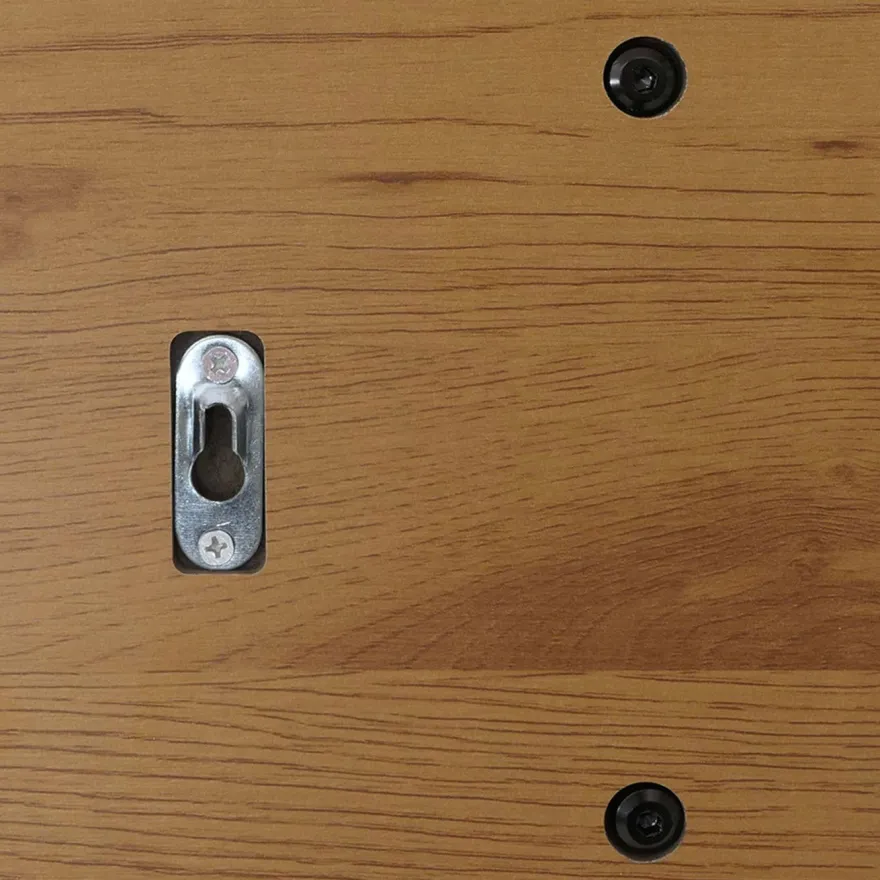 Wandgarderobe HWC-N78, 2 Stangen 4 Haken skandinavischer Stil Metall Holz Melamin MVG
