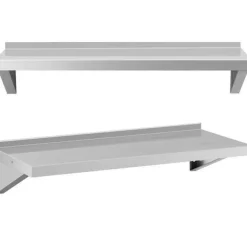 Wandhängendes Küchenregal aus Stahl, bis 80 kg, 100 x 40 cm