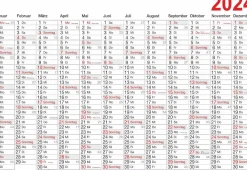 Wandkalender Wandplaner 2024 - alle Größen bis XXL mit oder ohne Laminierung!