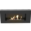 Wandkamin Bioethanol DELTA FLAT TÜV schwarz
