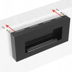 Wandkamin Bioethanol DELTA FLAT TÜV schwarz