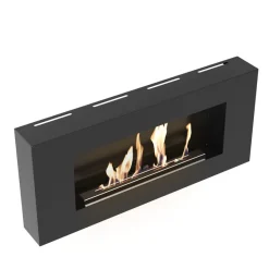 Wandkamin Bioethanol DELTA FLAT TÜV schwarz