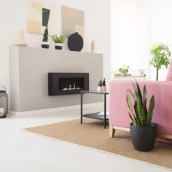 Wandkamin Bioethanol DELTA FLAT TÜV schwarz