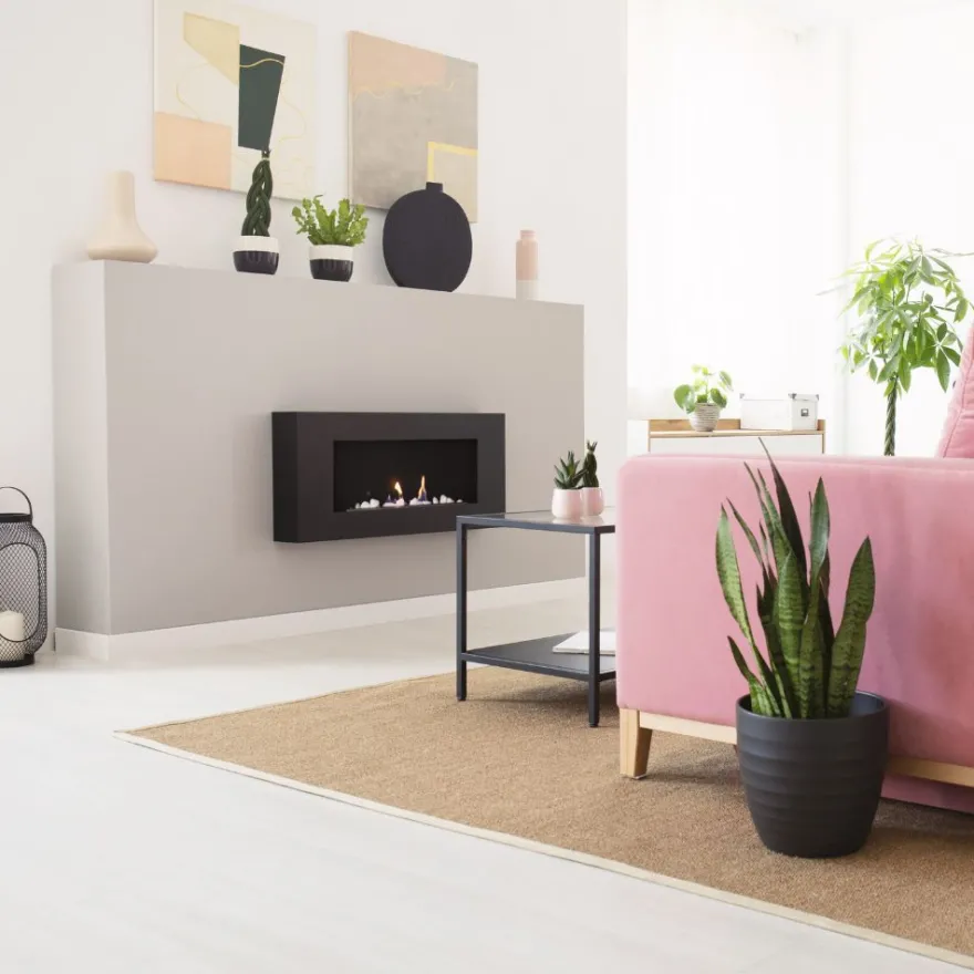 Wandkamin Bioethanol DELTA FLAT TÜV schwarz