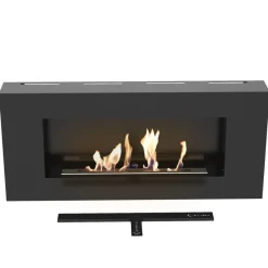 Wandkamin Bioethanol DELTA FLAT TÜV schwarz