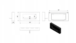 Wandkamin Bioethanol DELTA FLAT TÜV schwarz