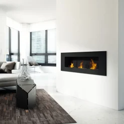 Wandkamin Bioethanol DELTA 3 TÜV schwarz