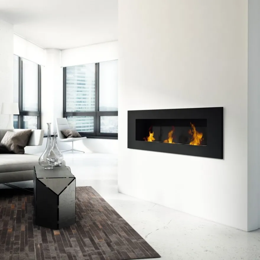 Wandkamin Bioethanol DELTA 3 TÜV schwarz