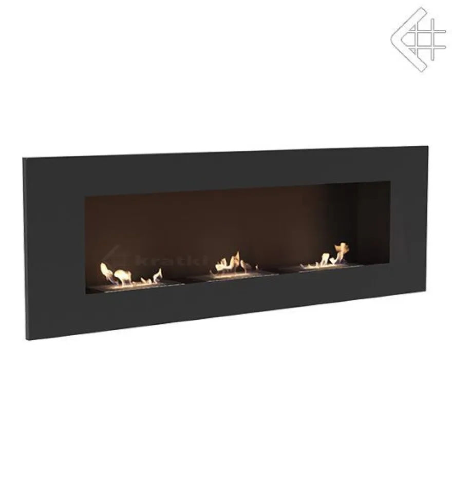 Wandkamin Bioethanol DELTA 3 TÜV schwarz