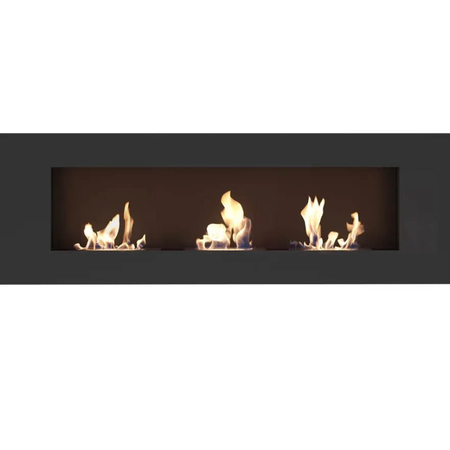 Wandkamin Bioethanol DELTA 3 TÜV schwarz