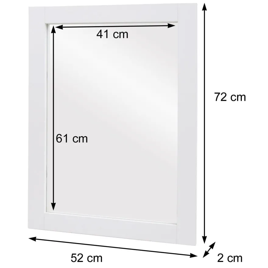 Wandspiegel HWC-L86, Badezimmer Badspiegel Spiegel Badmöbel, 72x52cm