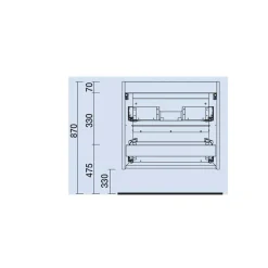 Waschtischunterschrank Monterrey 600 2 Schubladen Macchiato
