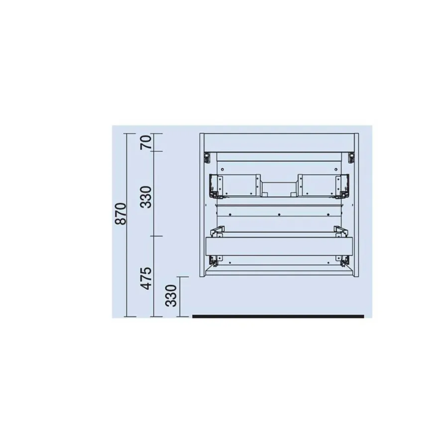 Waschtischunterschrank Monterrey 600 2 Schubladen Macchiato