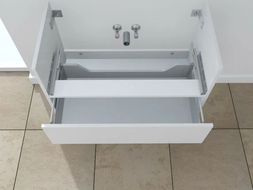 Waschtisch-Unterschrank Vero 100 cm, ohne Griff, Auswahl in Lack u. Holzoptik