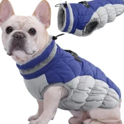 Wasserdichter Hundemantel Winterjacke für Hunde Kleine Mittlere Große Blau
