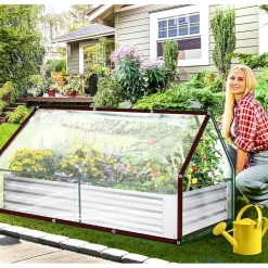 Wasserdichte Transparente Abdeckplane mit Ösen 2x5m Garten Möbel Schutz