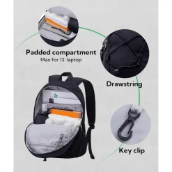 Waterfly Rucksack Klein 12L: Leichter Tagesrucksack Mini Sport Backpack Outdoor