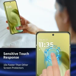 Wayneer Schutzfolie für Motorola Moto G86 5G, 2x Panzerglas Displayschutz & 2x