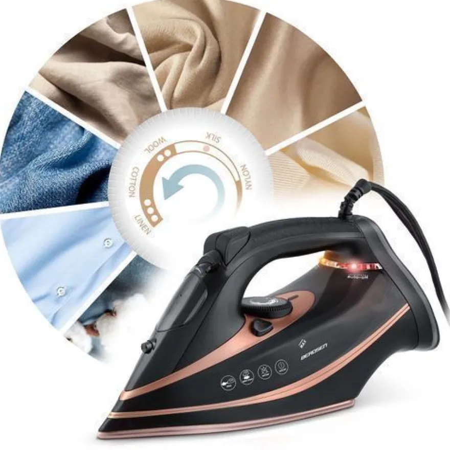 3000-W-Dampfbügeleisen Berdsen BD-332, Keramikbeschichtung, Vertikalbetrieb