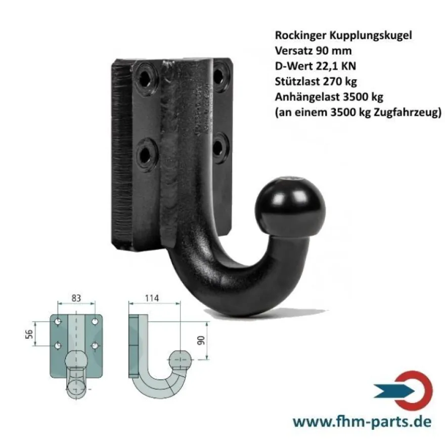 Wechselsystem Westfalia 329064600001 Anhängerkupplung Wechselsystem 83x56mm