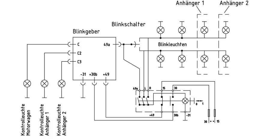 WEHRLE Blinkgeber 54407010A 24V 2 + 1+1/8 x 21W A0015445432