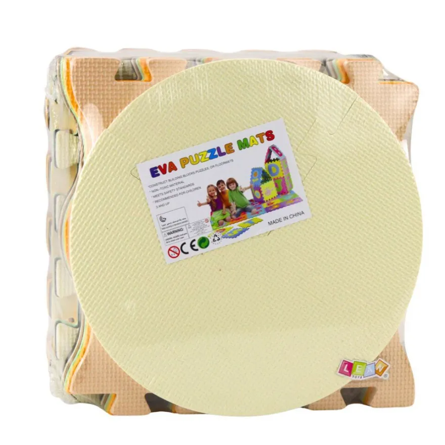 Weiche Puzzle-Lernmatte EVA-Schaumstoff Tiere Braun 16-tlg