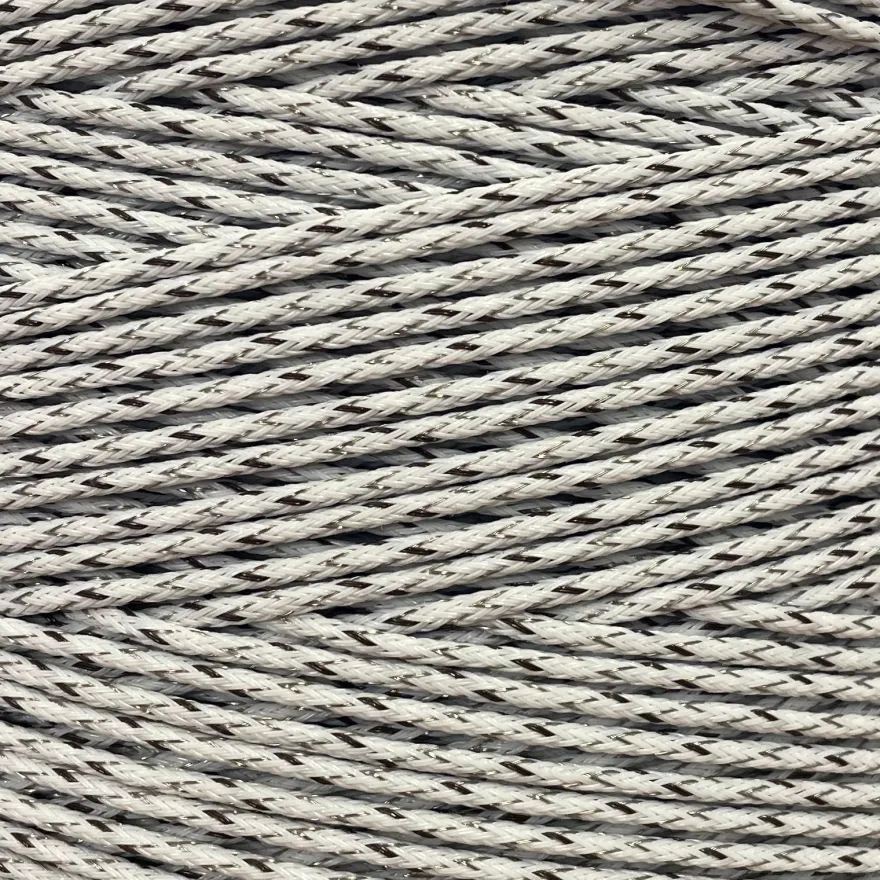 Weidezaunlitze Premium - weiß/braun - 200 m, 9 Leiter
