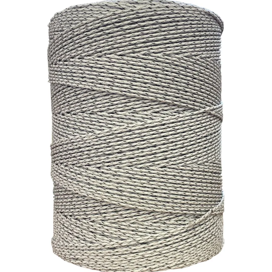 Weidezaunlitze Premium - weiß/braun - 200 m, 9 Leiter