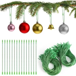 200 Weihnachtsbaumschmuck Haken Christbaumkugel Aufhänger Grün