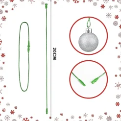 200 Weihnachtsbaumschmuck Haken Christbaumkugel Aufhänger Grün