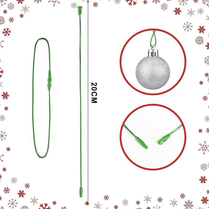 200 Weihnachtsbaumschmuck Haken Christbaumkugel Aufhänger Grün