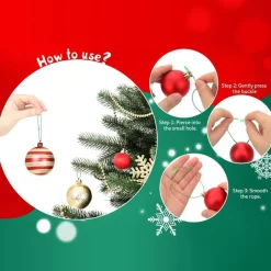 200 Weihnachtsbaumschmuck Haken Christbaumkugel Aufhänger Grün