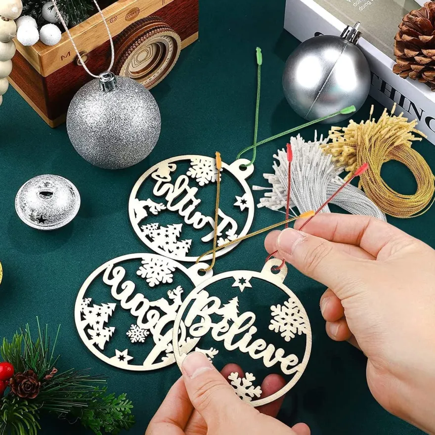 200 Weihnachtsbaumschmuck Haken Christbaumkugel Aufhänger Grün