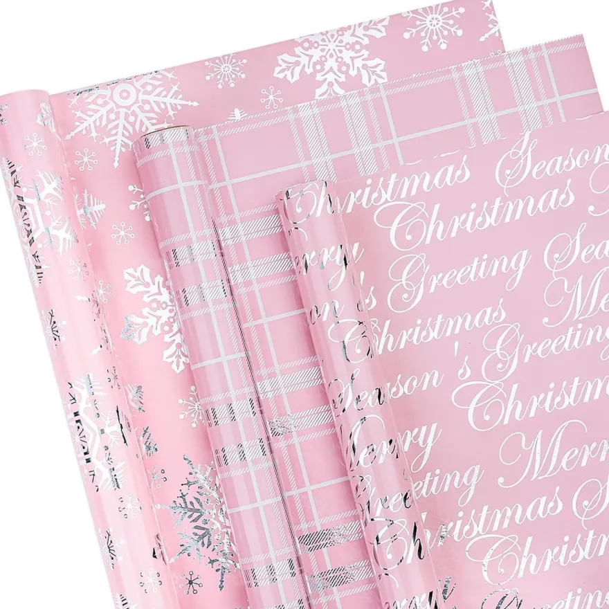 Weihnachts-Geschenkpapierrolle Mini-Rolle 3 Rollen 43,2 cm x 305 m pro Rolle