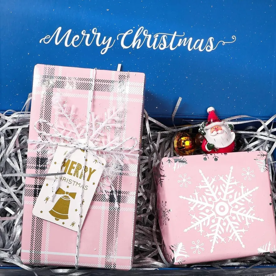 Weihnachts-Geschenkpapierrolle Mini-Rolle 3 Rollen 43,2 cm x 305 m pro Rolle