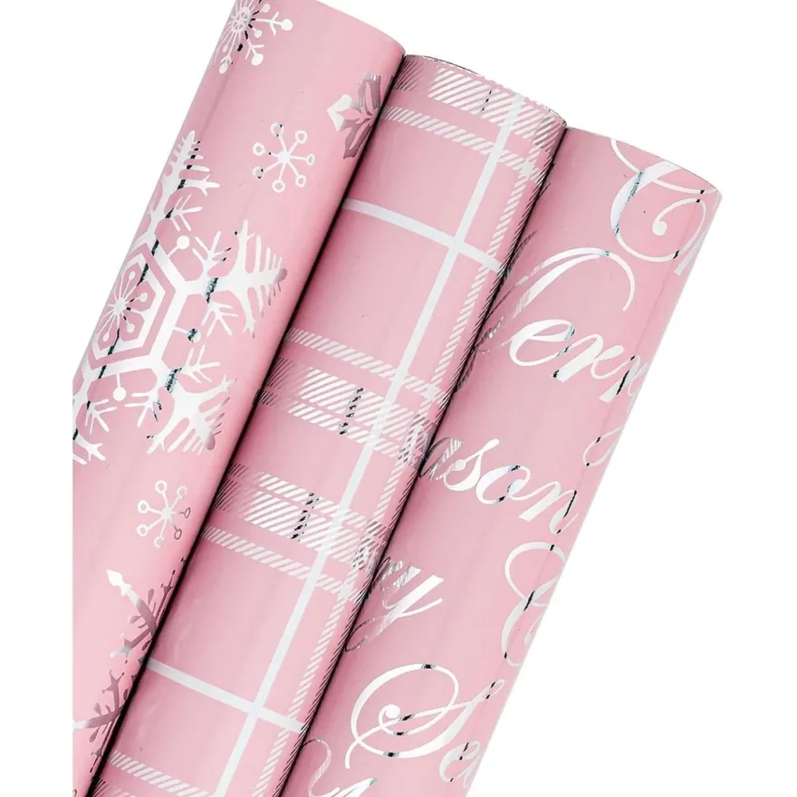 Weihnachts-Geschenkpapierrolle Mini-Rolle 3 Rollen 43,2 cm x 305 m pro Rolle