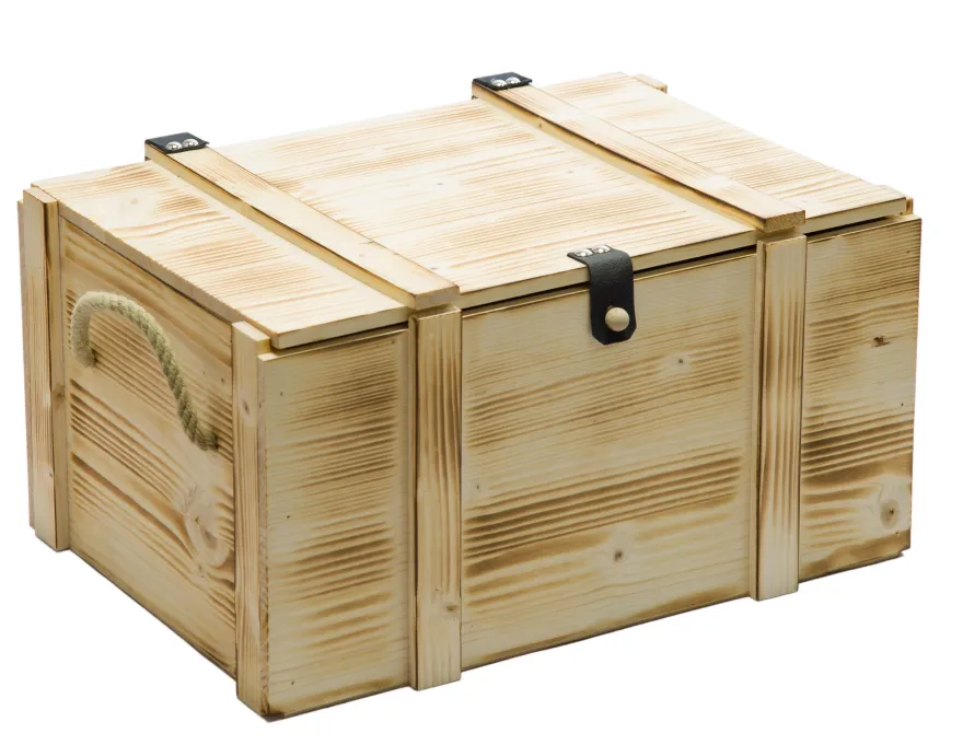 Weinbox 6er geflammt inkl. Holzwolle Weinkiste Geschenkekiste Holzkiste Aufbewahru