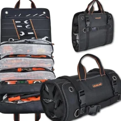 Welkinland Werkzeugrolle zum Aufrollen mit 13 Taschen, 5 davon mit