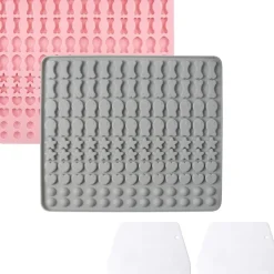 Wellehomi Silikon Backmatte für Hundekekse, 2er Set mit 130 Gittern & 2