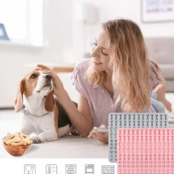 Wellehomi Silikon Backmatte für Hundekekse, 2er Set mit 130 Gittern & 2