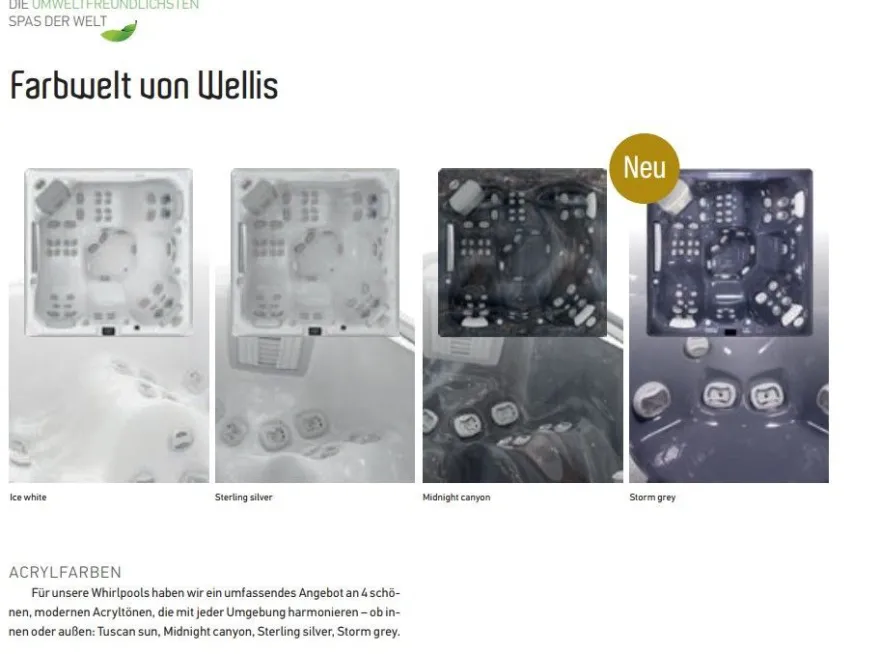 Wellis Cityline Lugano Life 6 Personen Premium-Whirlpool 230 × 230 × 94 cm