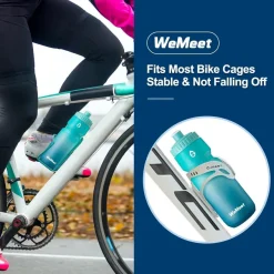 WEMEET Fahrrad Trinkflasche 2er-Pack, Auslaufsichere Squeeze Sportflasche mit